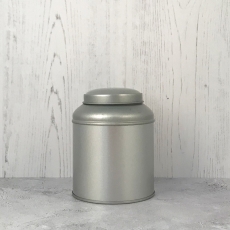 Dome Tea Caddy Double Lid Silver 100g